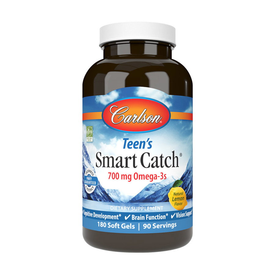 Омега-3 для підлітків Carlson Labs Teen's Smart Catch 700 мг, 180 гелевих капсул